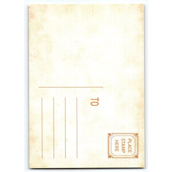 Vintage Christmas Postcard Blue Coat Santa Claus Snowy Winter Scene 5.5x4" - Picture 2 of 2